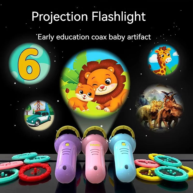 Taschenlampe Projektor Taschenlampe Lampe Spielzeug Frühe Bildung Erkenntnis Vor Dem Schlafengehen Geschichte Buch Puzzle Spielzeug Schlafen Geschichte Buch