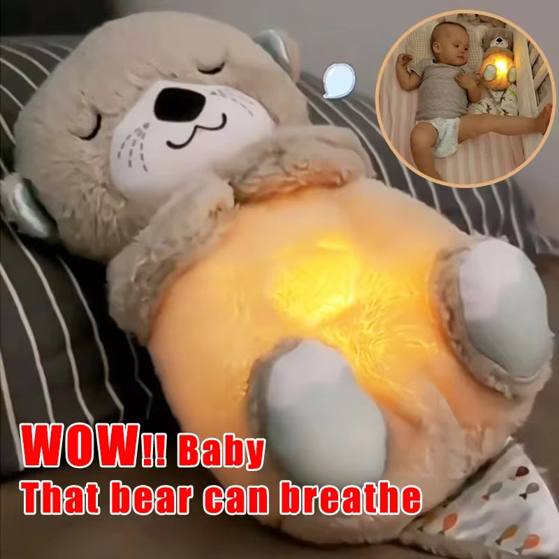 Cuddle Buddy Bear: The Soothing Otter Stuffed Animal That Plays Lullabies and Lights Up — Because Your Baby Deserves a Nightlight and a Personal DJ!