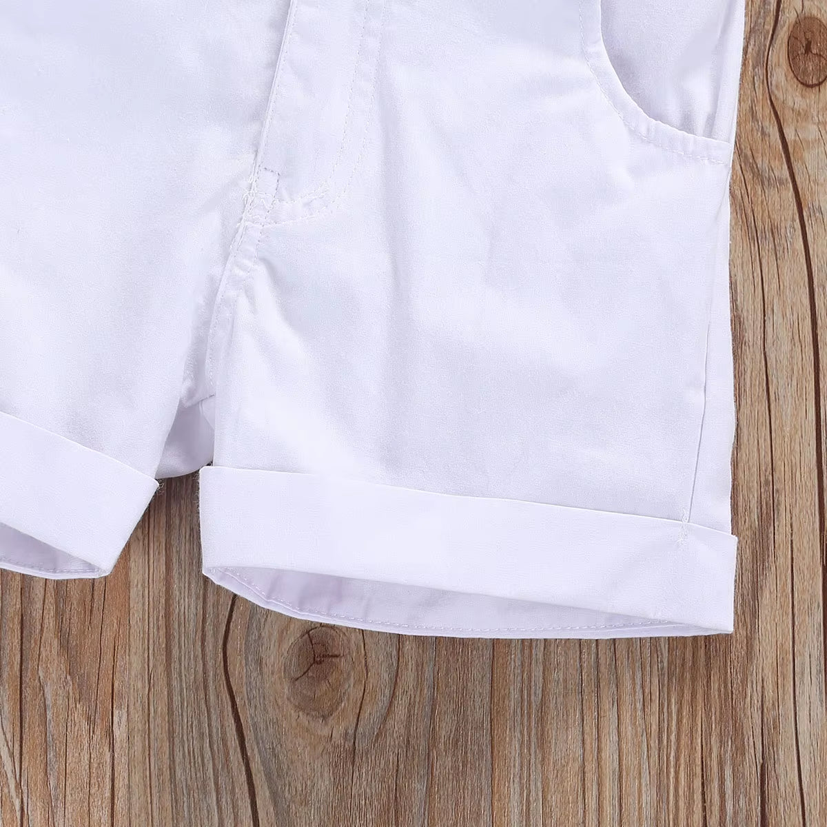 1–6 Jahre 2-Teiliges Kinderanzug-Set, Einfarbiges Stehkragen-Kurzarmhemd Und Shorts Für Jungen, Blau Weiß