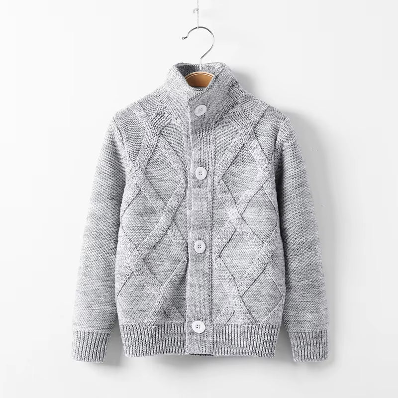 2-12T Kleinkind Kind Jungen Kleidung Gentleman Strickjacke Pullover Winter Warm Top Langarm Lässige Strickwaren Outfit