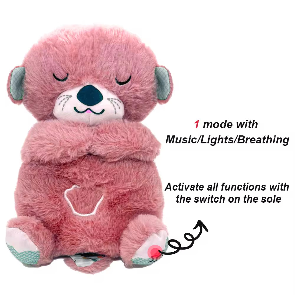 Cuddle Buddy Bear: The Soothing Otter Stuffed Animal That Plays Lullabies and Lights Up — Because Your Baby Deserves a Nightlight and a Personal DJ!