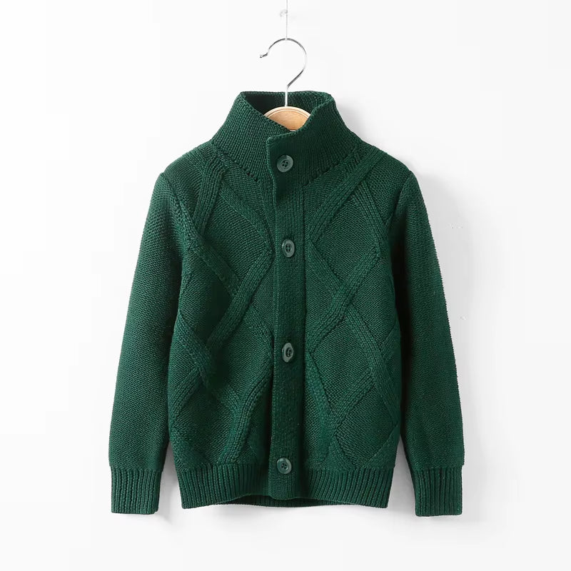 2-12T Kleinkind Kind Jungen Kleidung Gentleman Strickjacke Pullover Winter Warm Top Langarm Lässige Strickwaren Outfit