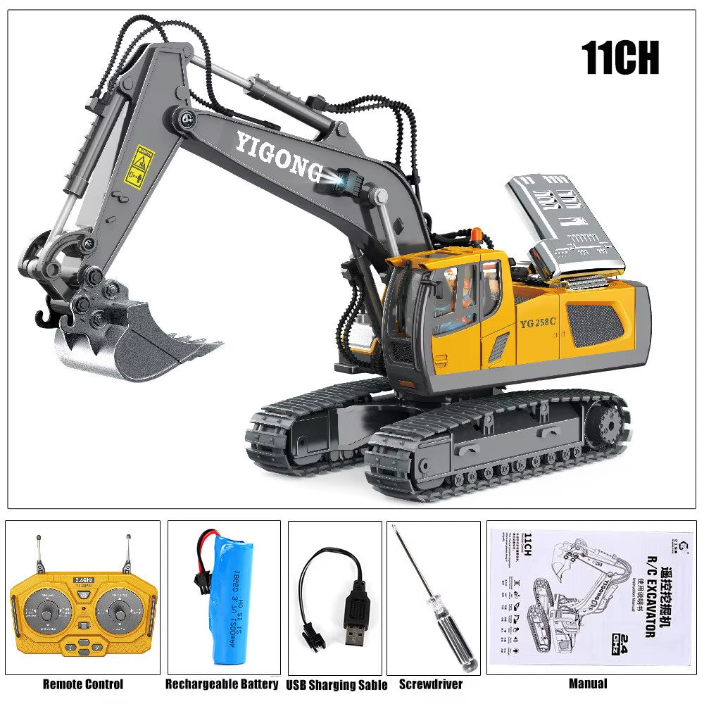 RC Auto Kinder Spielzeug Fernbedienung Auto Spielzeug Für Jungen Funks Teuerung Bagger Muldenkipper Bulldozer Elektroauto Kinderspiel Zeug Geschenk