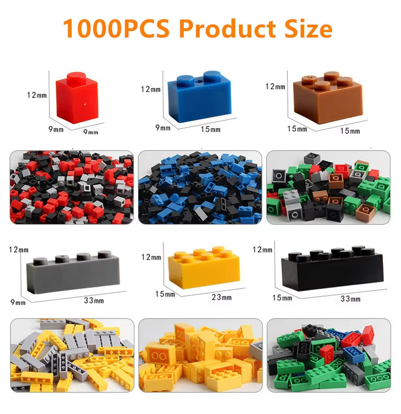 1000 DIY Kreative Bausteine Großset Urban Classic Bausteine Zusammengebautes Geburtstagsgeschenk Lernspielzeug Für Kinder