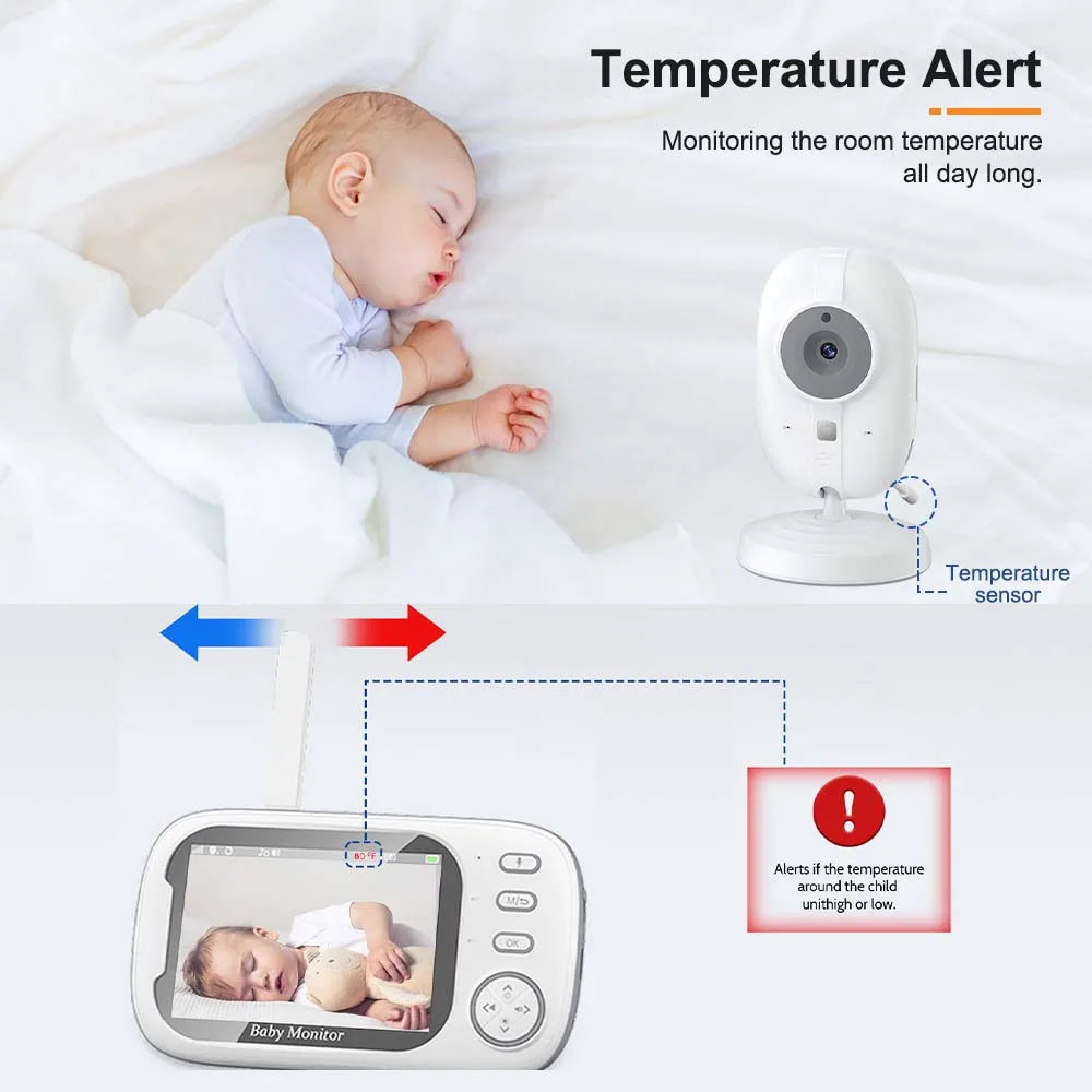 Tiny Tots Telecast: The Naptime Notifier with Night Vision Shenanigans and Temperature Tantrum Tracker!