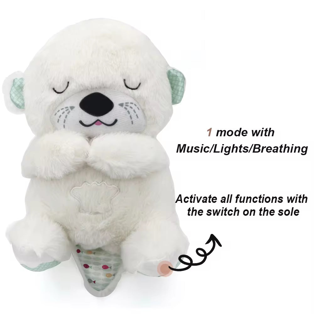 Cuddle Buddy Bear: The Soothing Otter Stuffed Animal That Plays Lullabies and Lights Up — Because Your Baby Deserves a Nightlight and a Personal DJ!