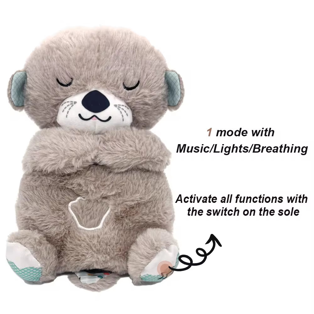 Cuddle Buddy Bear: The Soothing Otter Stuffed Animal That Plays Lullabies and Lights Up — Because Your Baby Deserves a Nightlight and a Personal DJ!