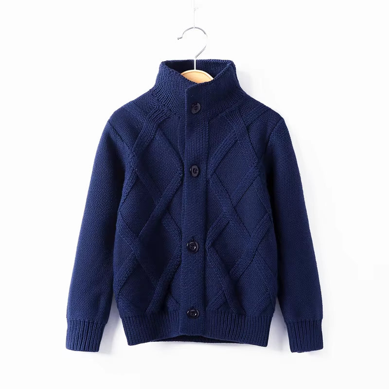 2-12T Kleinkind Kind Jungen Kleidung Gentleman Strickjacke Pullover Winter Warm Top Langarm Lässige Strickwaren Outfit