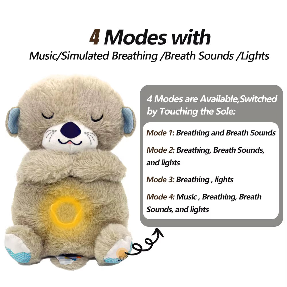 Cuddle Buddy Bear: The Soothing Otter Stuffed Animal That Plays Lullabies and Lights Up — Because Your Baby Deserves a Nightlight and a Personal DJ!