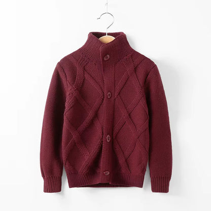 2-12T Kleinkind Kind Jungen Kleidung Gentleman Strickjacke Pullover Winter Warm Top Langarm Lässige Strickwaren Outfit