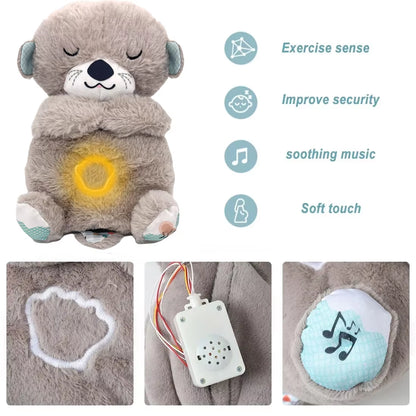 Cuddle Buddy Bear: The Soothing Otter Stuffed Animal That Plays Lullabies and Lights Up — Because Your Baby Deserves a Nightlight and a Personal DJ!