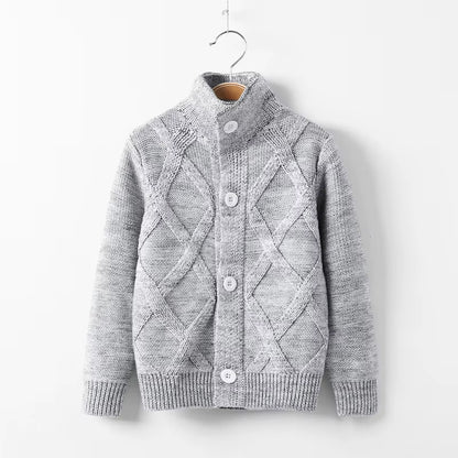2-12T Kleinkind Kind Jungen Kleidung Gentleman Strickjacke Pullover Winter Warm Top Langarm Lässige Strickwaren Outfit