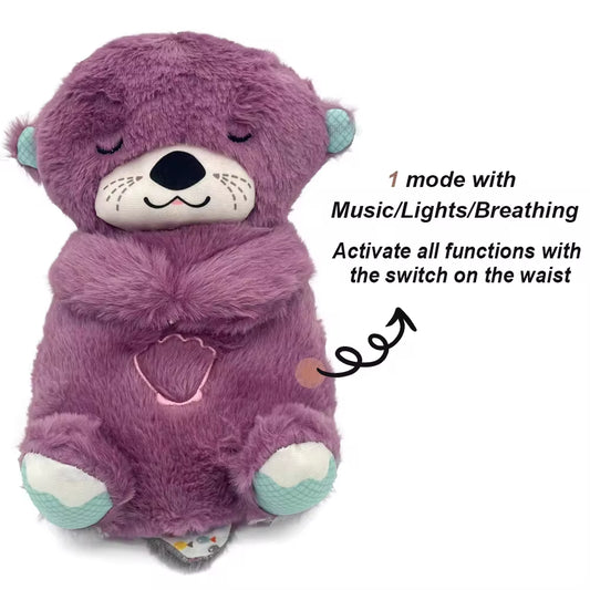 Cuddle Buddy Bear: The Soothing Otter Stuffed Animal That Plays Lullabies and Lights Up — Because Your Baby Deserves a Nightlight and a Personal DJ!