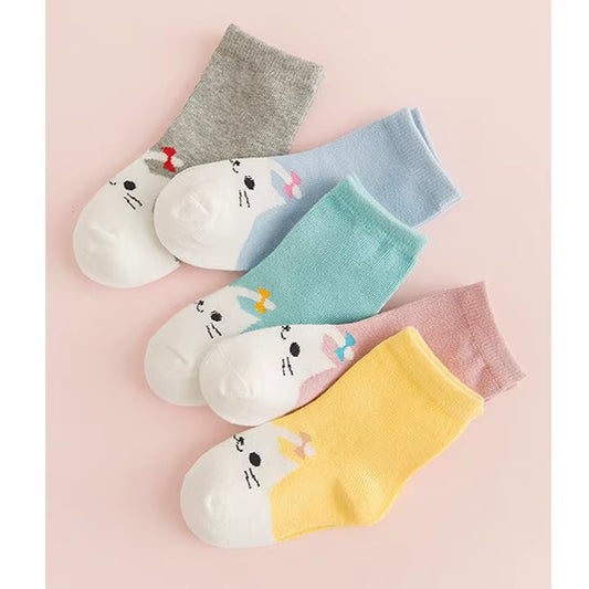 5-Pair Sock Extravaganza: Tiny Tots' Funky Footwear Fiesta with Silly Cars, Goofy Bananas, Monkey Mischief, and Dragonfly Dancing for the 1-3 Year Olds!