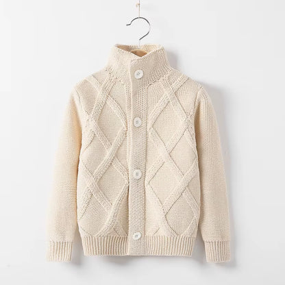 2-12T Kleinkind Kind Jungen Kleidung Gentleman Strickjacke Pullover Winter Warm Top Langarm Lässige Strickwaren Outfit