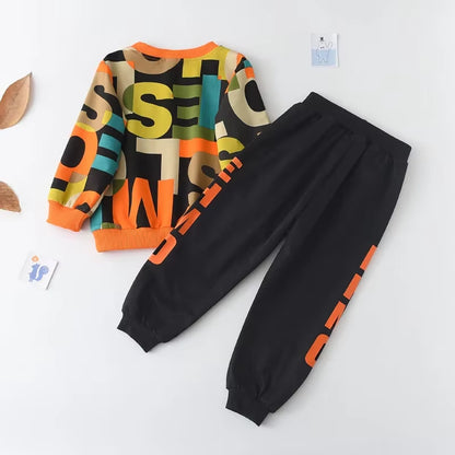 Bären Führer Jungen Kleidung Kinder Bekleidung Sets 2023 Herbst Langarm Aktive Anzüge Brief Druck Baby Kleidung 2 Stücke Jungen Set